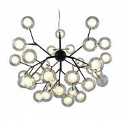 Люстра КАУКАС черная (белые плафоны) d72, h57, G4, 54W (led)