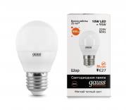 Лампа Gauss LED Elementary Globe 10W E27 4100K 1/10/100
