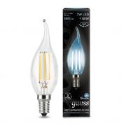 Лампа Gauss LED Filament Свеча на ветру E14 7W 4100K 1/10/50