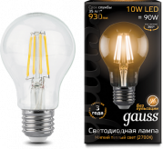 Лампа Gauss LED Filament A60 E27 10W 2700К 1/10/40