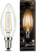 Лампа Gauss LED Filament Candle E14 11W 4100К 1/10/50