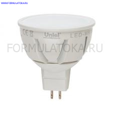 Лампа светодиод.LED-JCDR-7W/WW/GU5.3/FR ALP01WH Материал корпуса алюминий.Цвет свечения белый.(1/10)