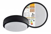 Св-к LED ДПП 2902 8Вт 700 лм 4000К IP65 чёрный круг 160*48 мм Народный 1/20