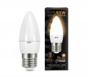 Лампа Gauss LED Candle E27 9.5W 3000К 1/10/50