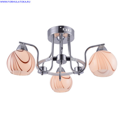 Люстра 147R/3PL E27*40W+LED Crome на штанге