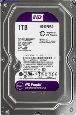 Жесткий диск 1Tb Western Didital WD10PARTZ Purple, SATA III