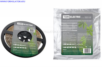Лента LED 5050-60-54-12-144-3200 60LED/м, IP54, 12В, 14,4Вт, 3200К, (У) TDM(5м)