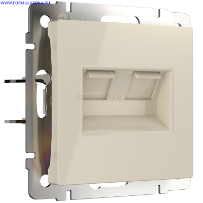 Веркель Розетка интернет двойная RJ-45  (слоновая кость)(10шт)